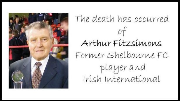 The Death has occurred of Arthur Fitzsimons – RIP