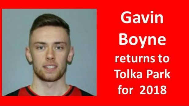 Gavin Boyne returns to Tolka Park for 2018