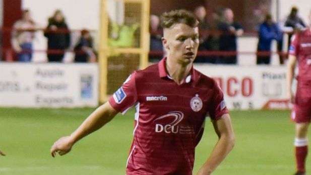 John Wilson playing a match for Shelbourne FC.