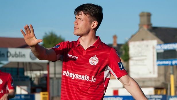 An Image of Reese Mcenteer playing for Shelbourne FC.
