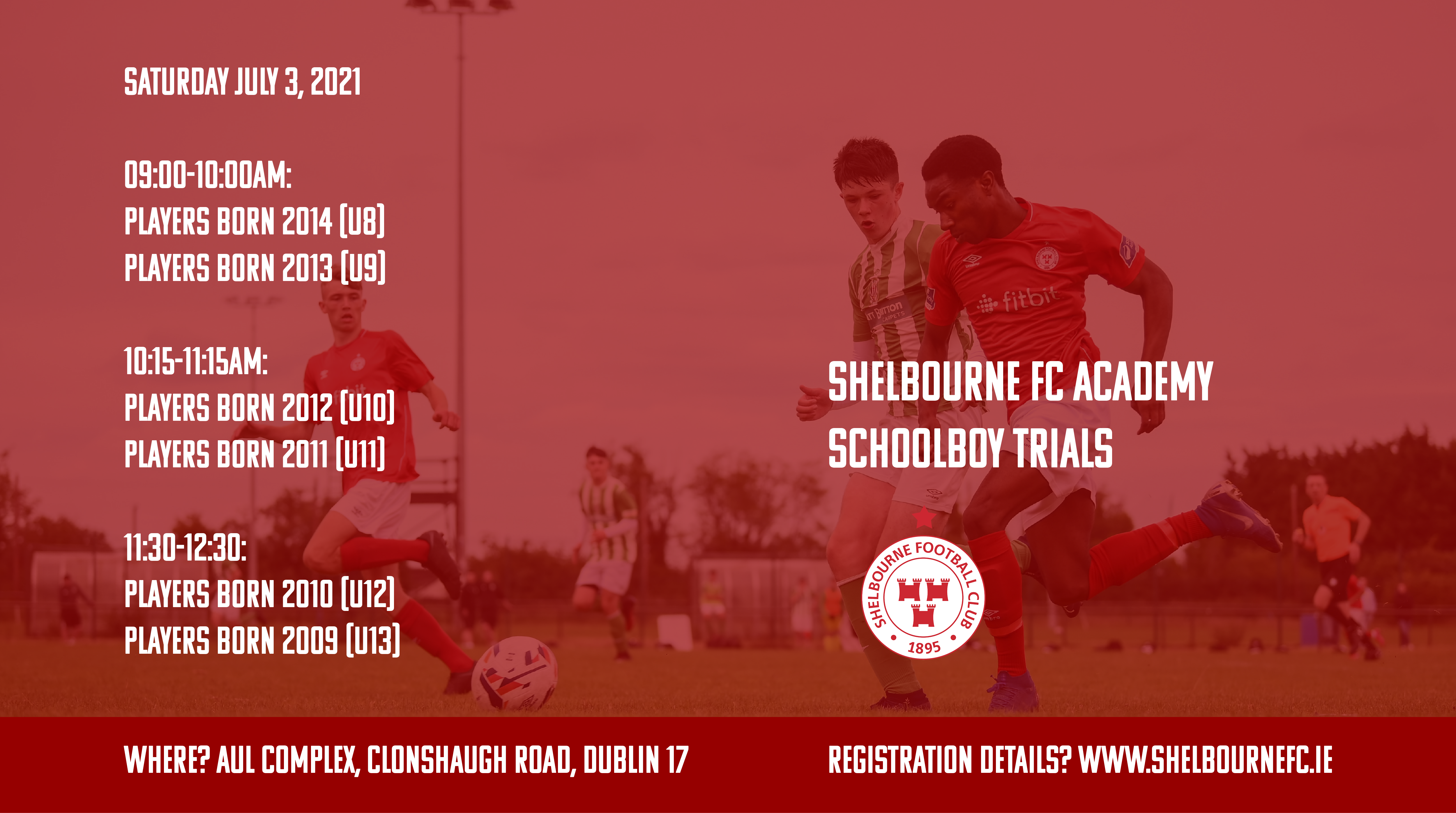 Applications now open for Shels Schoolboy section trials
