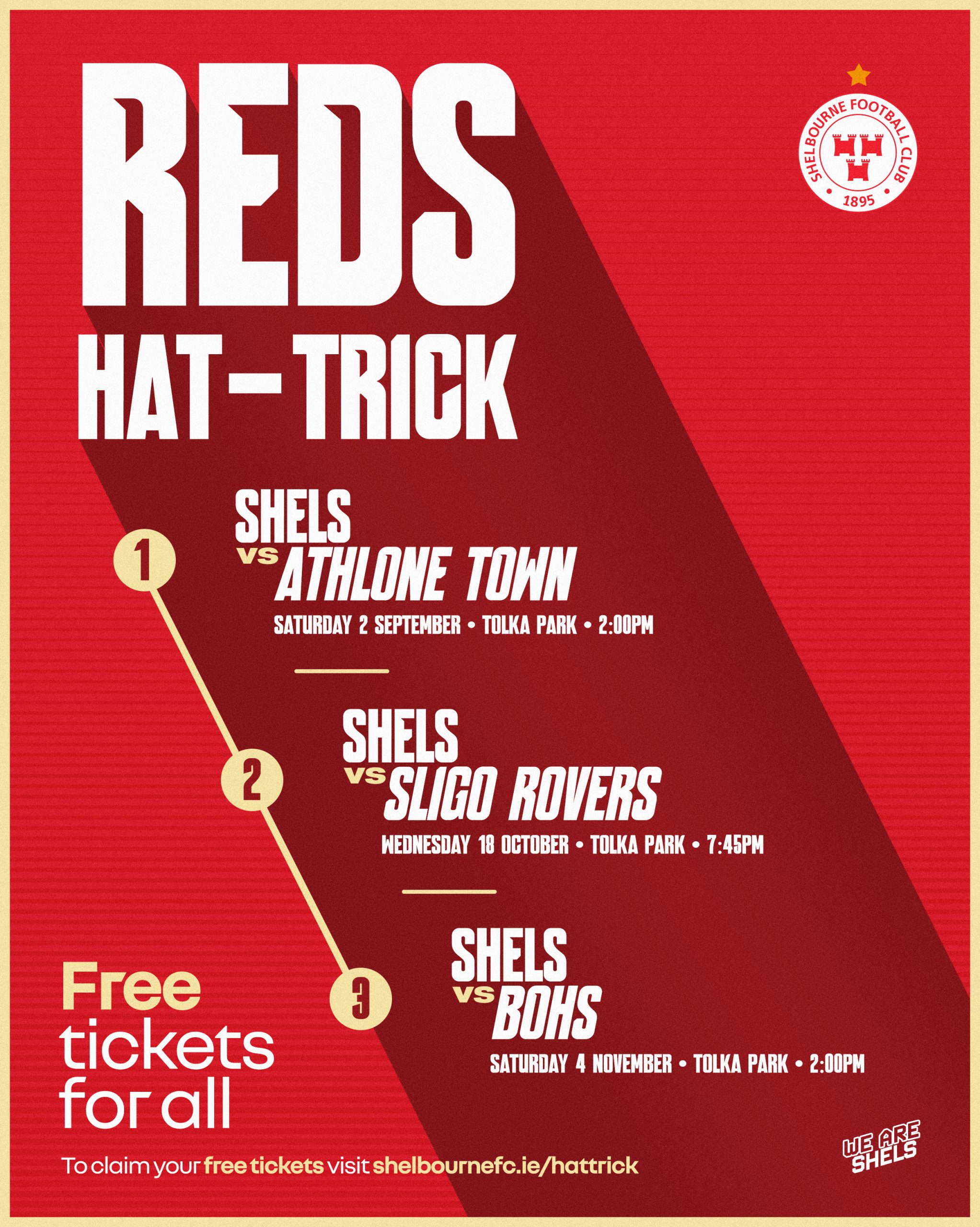 Reds Hat Trick | Claim Free Entry To Our Home Game