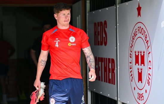22 July 2026; Kameron Ledwidge arrives before a Shelbourne training session at Tolka Park in Dublin. Photo by Sam Barnes/Sportsfile